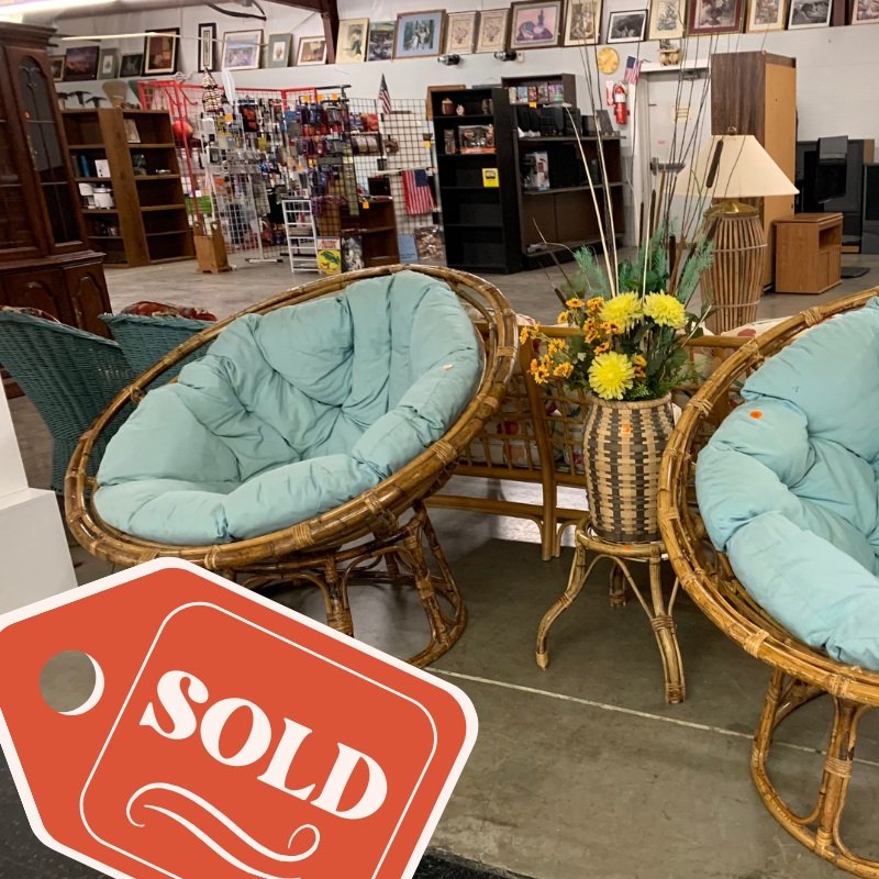 Vintage best sale papasan chair